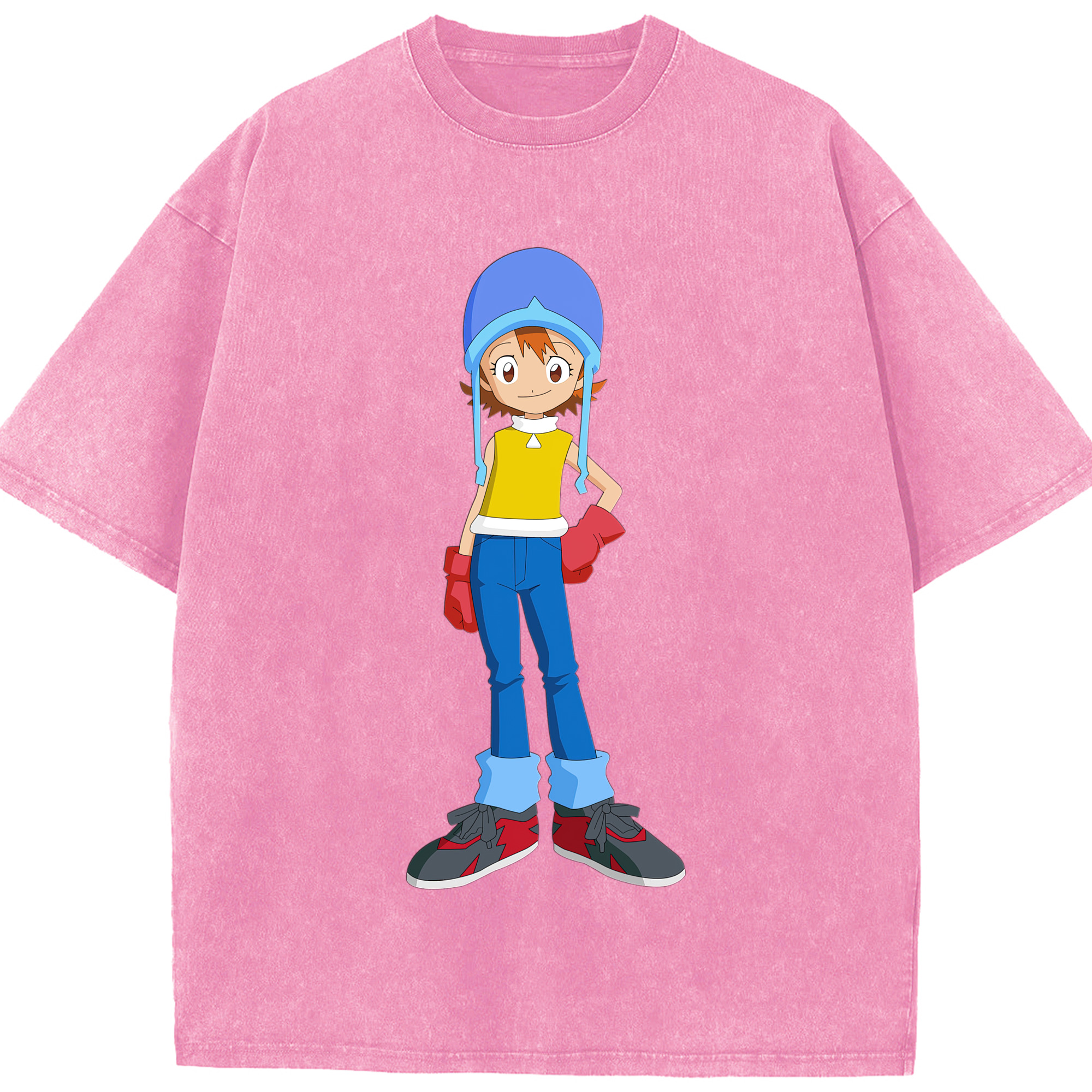 （画像用） Digimon デジタルモンスター/デジモン 綿100% ヴィンテージ風 半袖Tシャツ（フロントプリント）